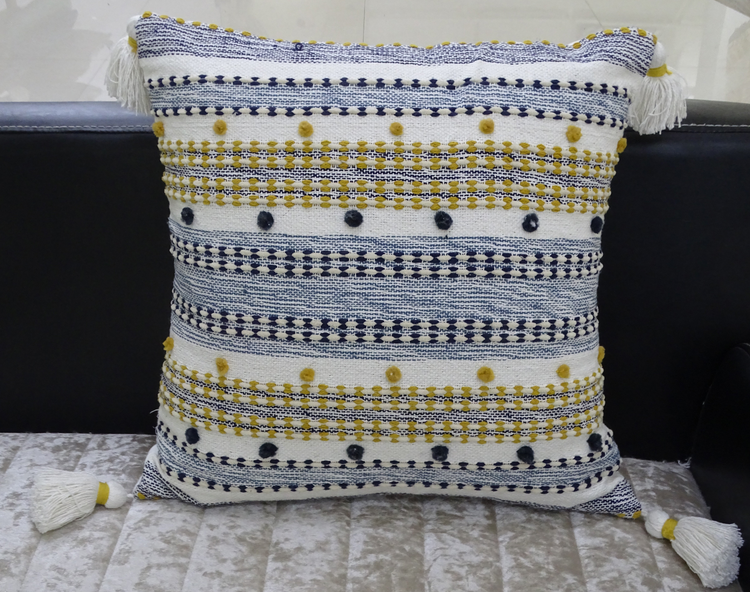 a pillow on a couch