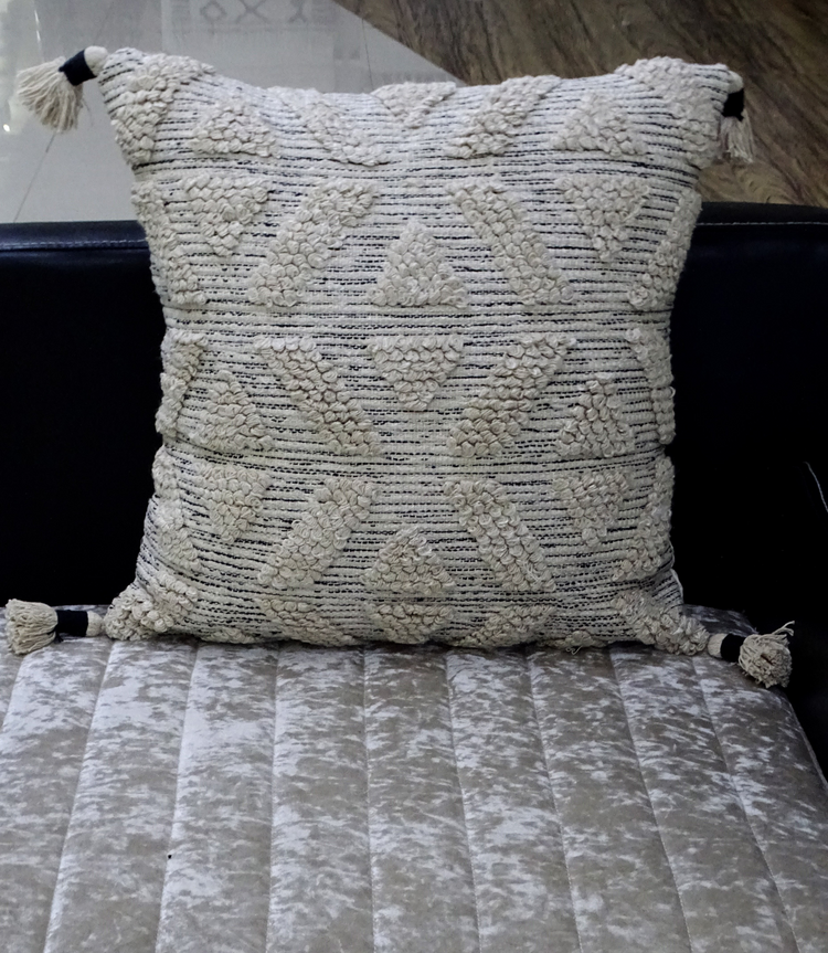 a pillow on a couch