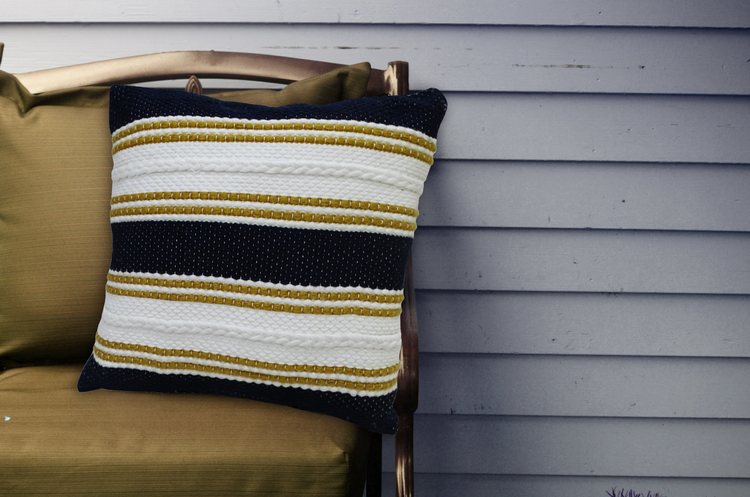 a pillow on a chair