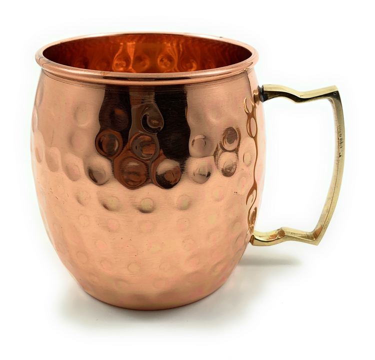 a copper mug with a handle