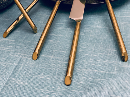 Vibhsa Golden Silverware Flatware set of 30 pieces