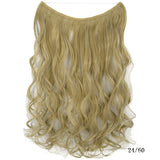 22-Inch Clipless Wire Hair Extensions, Straight Synthetic Hair