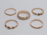 Rose-Gold-Tone Stackable Ring Set