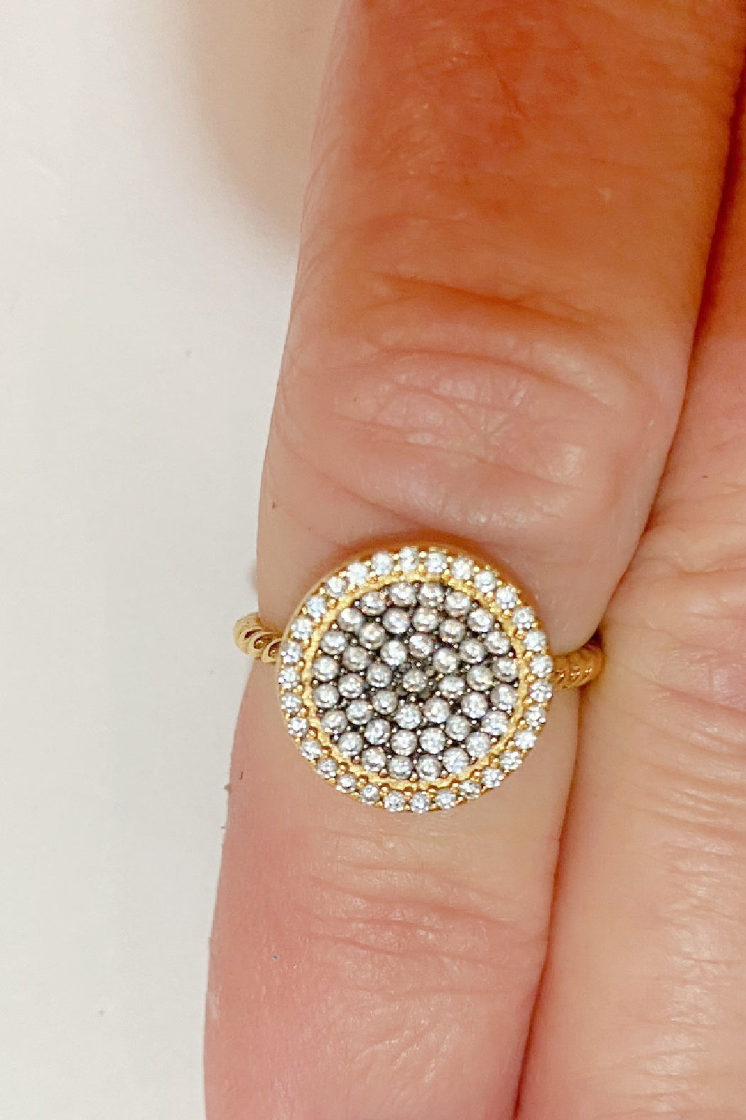 Gold Cubic Zircon Dazzle Ring