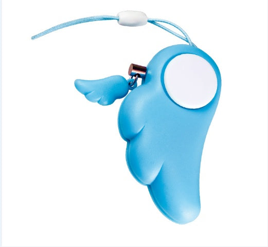 a blue object with a white circle and a white circle on it