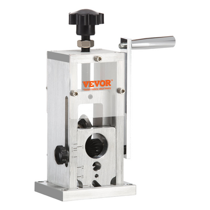 VEVOR Manual Wire Stripping Machine, 0.06''-1.5'' Copper Stripper with Hand Crank or Drill Powered, Visible Stripping Depth Reference, Portable Aluminum Frame Wire Peeler for Scrap Copper Recycling