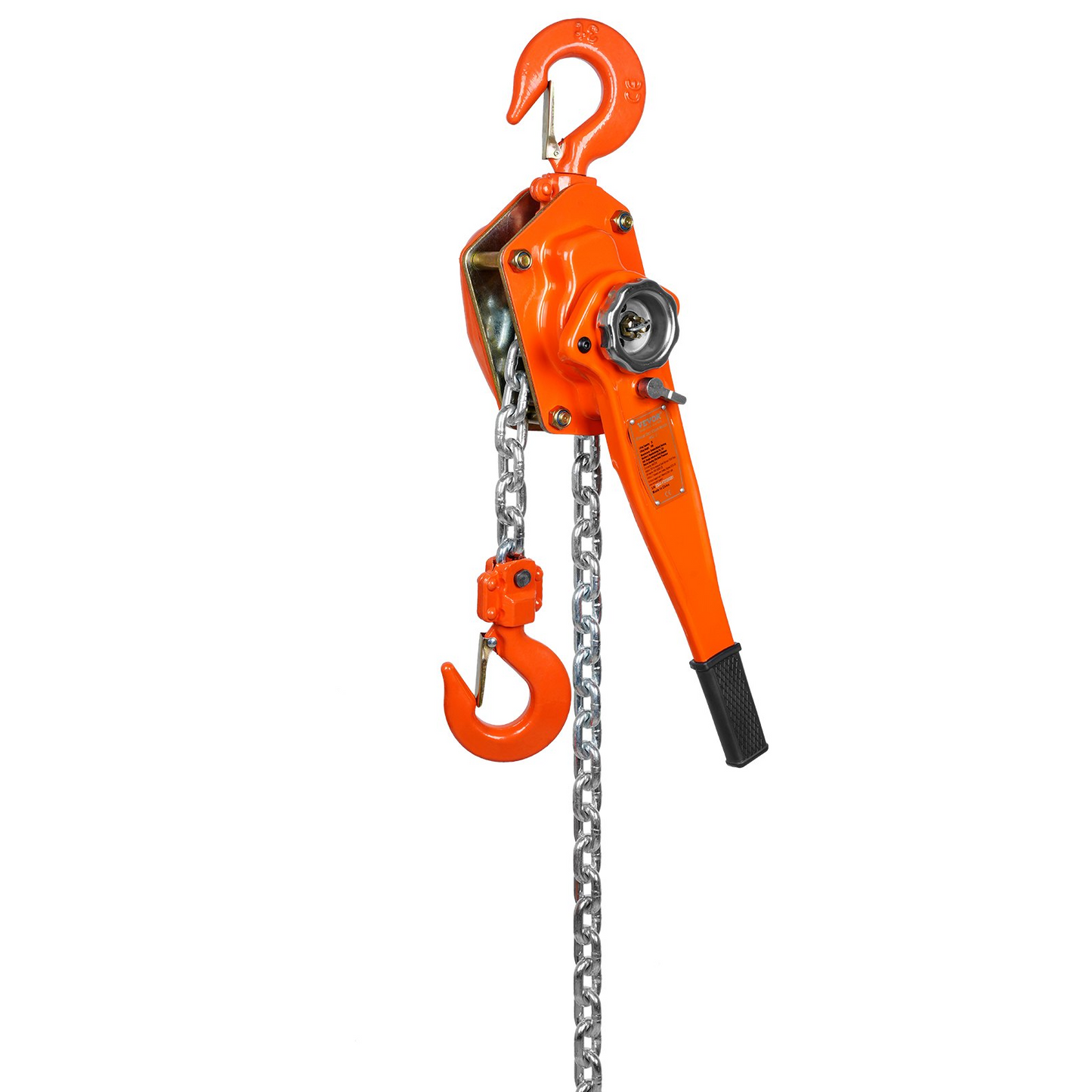 VEVOR Manual Lever Chain Hoist, 3 Ton 6600 lbs Capacity 10 FT Come Along, G80 Galvanized Carbon Steel with Weston Double-Pawl Brake, Auto Chain Leading & 360° Rotation Hook, for Garage Factory Dock