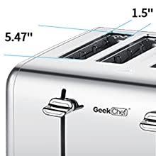 a close-up of a toaster