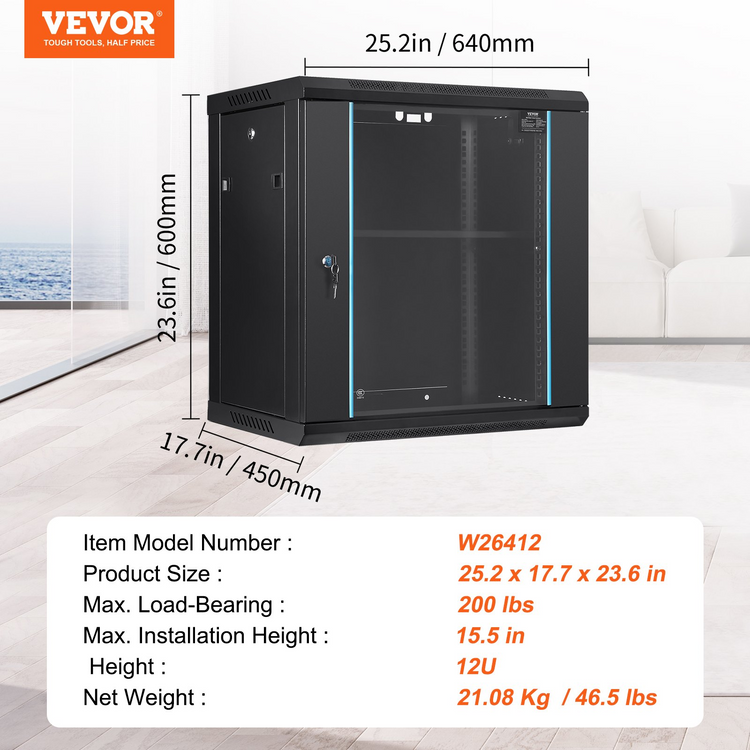 a black metal cabinet with a glass door