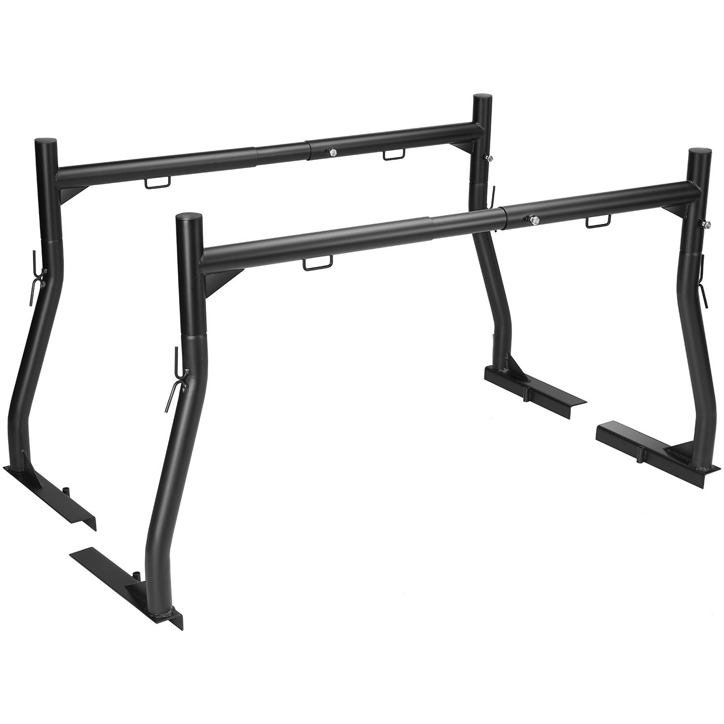 VEVOR Truck Rack, 46-71inch Extendable Truck Ladder Rack, 800 lbs Capacity Steel Ladder Rack for Truck with Non-Drilling J-bolts, Heavy Duty Truck Bed Rack for Kayak, Surfboard, Lumber, Ladder