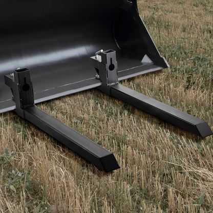 VEVOR Pallet Forks 2000 Lbs Clamp On Tractor Bucket Forks 46.9" Total Length, Heavy Duty Front Loader Forks, Fork Attachment for Skid Steer, Loader Bucket