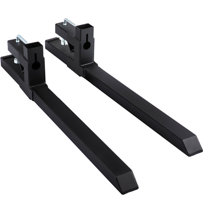 VEVOR Pallet Forks 2000 Lbs Clamp On Tractor Bucket Forks 46.9" Total Length, Heavy Duty Front Loader Forks, Fork Attachment for Skid Steer, Loader Bucket