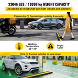 VEVOR 4 Pack of 1-Channel Rubber Cable Protector Ramps Heavy Duty 22046Lbs Load Capacity Cable Wire Cord Cover Ramp Speed Bump Driveway Hose Cable Ramp Protective Cover