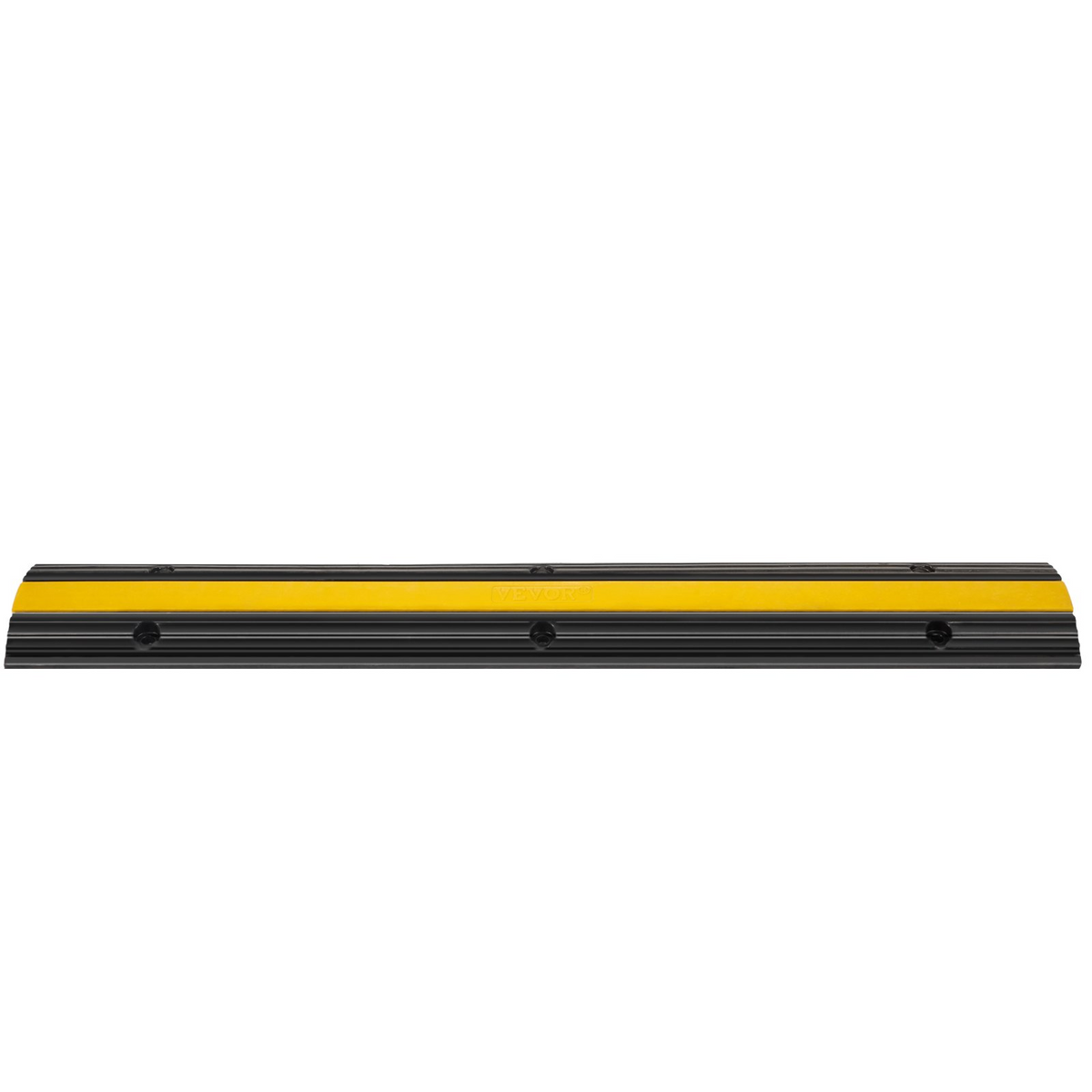 a black and yellow road block