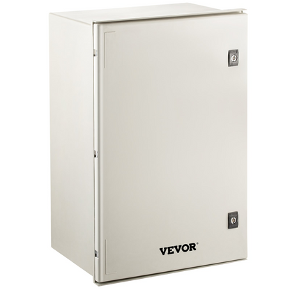 VEVOR NEMA Steel Enclosure, 24 x 16 x 9'' NEMA 4X Fiberglass Electrical Box, IP66 Waterproof & Dustproof, Outdoor/Indoor Electrical Junction Box, with Mounting Plate(60 x 40 x 23 cm)