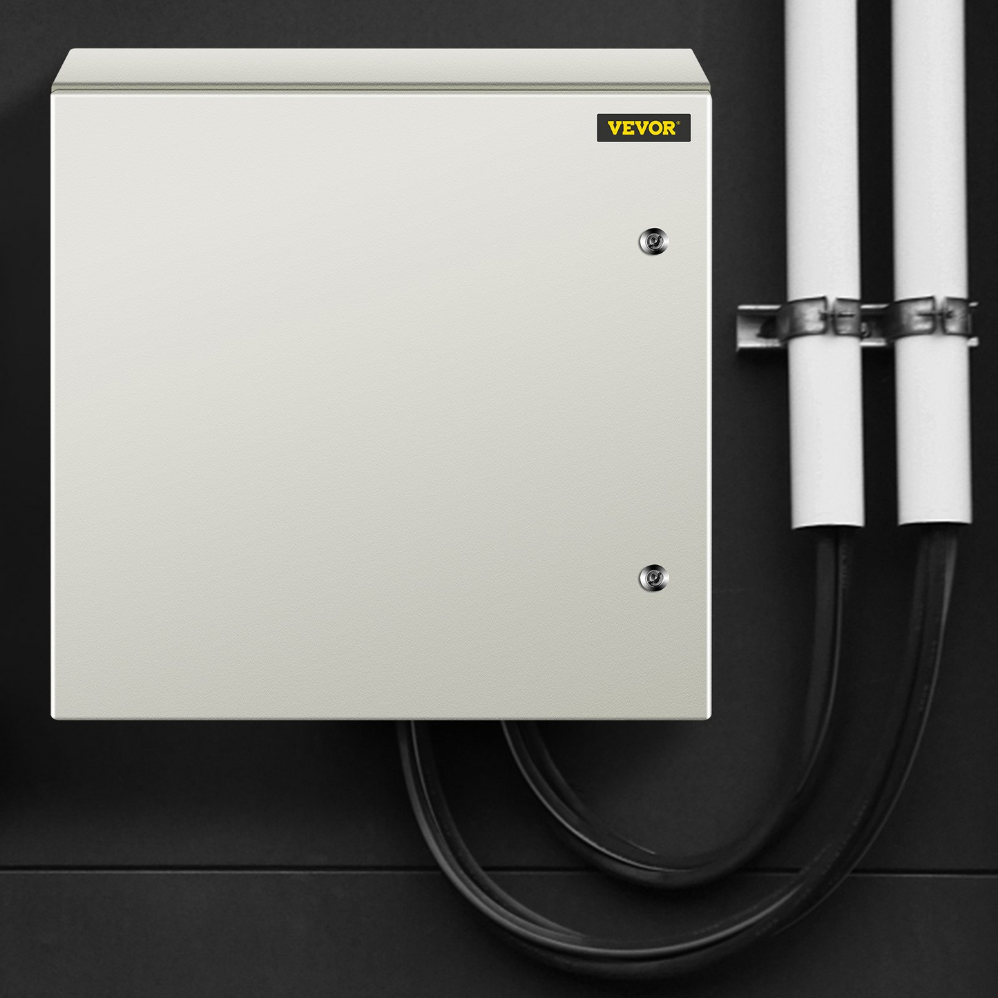 VEVOR NEMA Steel Enclosure, 24 x 24 x 12'' NEMA 4X Steel Electrical Box, IP66 Waterproof & Dustproof, Outdoor/Indoor Electrical Junction Box, with Mounting Plate