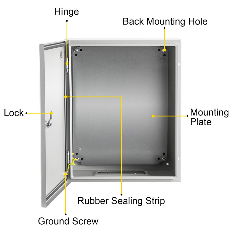 a close-up of a metal box