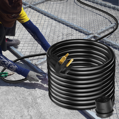 VEVOR Welder Extension Cord 40Amp 50ft 250V, Welding Power Cord with NEMA 6-50 Plug 8 Gauge 3 Prong for MIG,Lincoln,Plasma,Miller,TIG