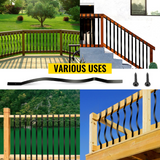 VEVOR Deck Balusters, 61 Pack Metal Deck Spindles, 29.5"x1" Staircase Baluster with Screws, Aluminum Alloy Deck Railing for Wood and Composite Deck, Stylish Baluster for Outdoor Stair Deck Porch