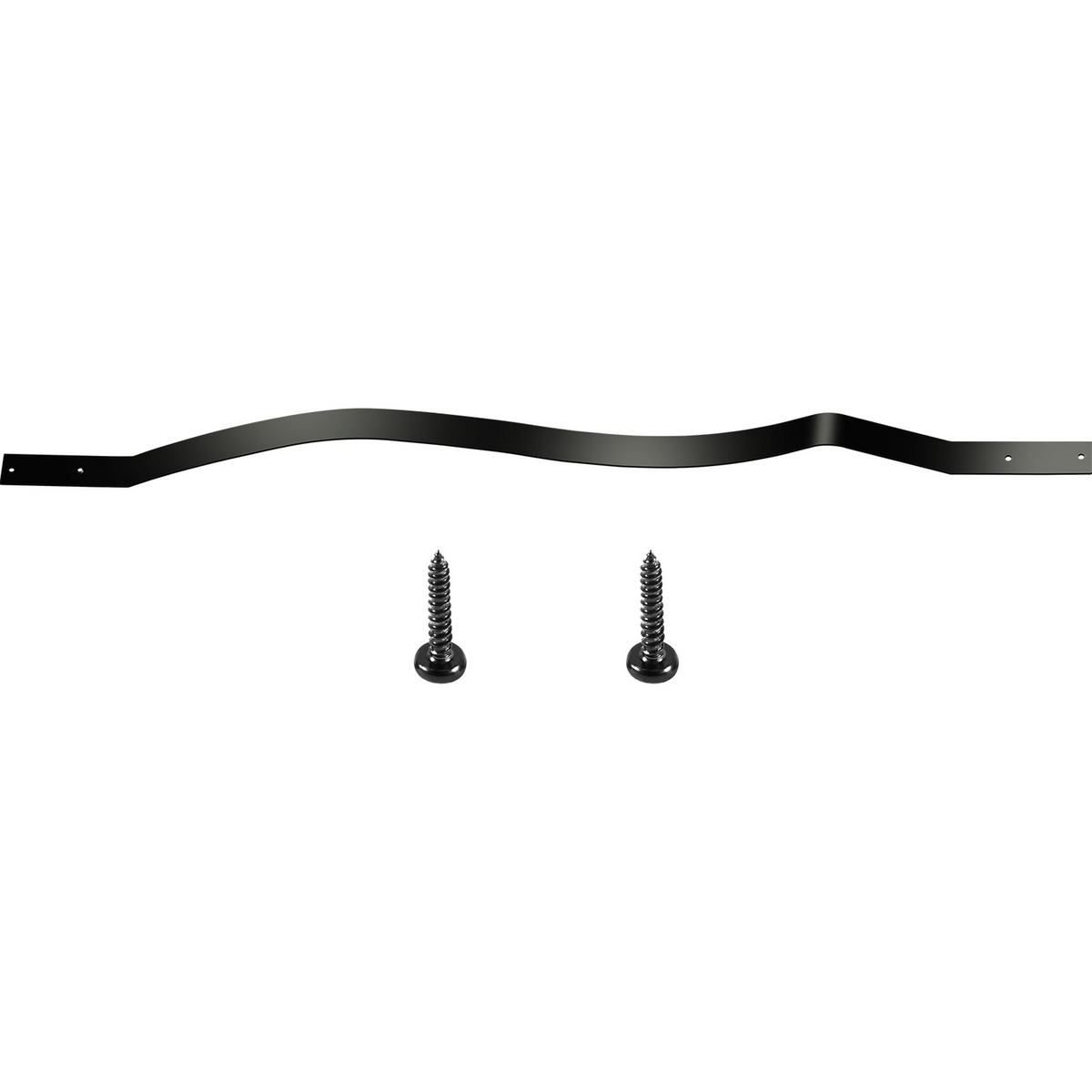 a black metal object with screws