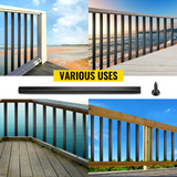 VEVOR Deck Balusters, 101 Pack Metal Deck Spindles, 26"x0.75" Staircase Baluster with Screws, Aluminum Alloy Deck Railing for Wood and Composite Deck, Square Baluster for Outdoor Stair Deck Porch