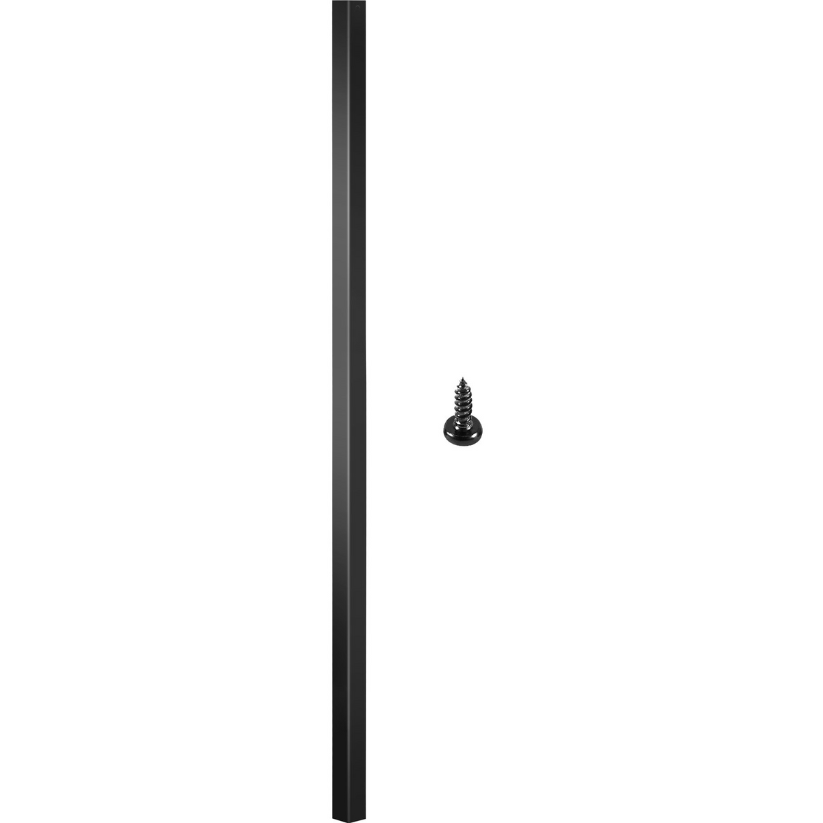 a long black pole with a screw