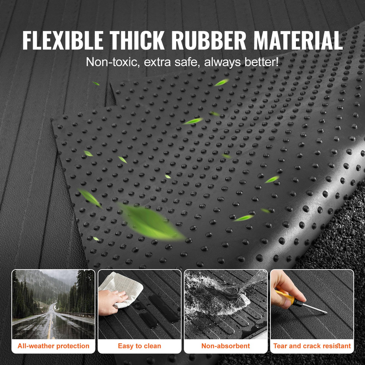 a black rubber mat with text overlay