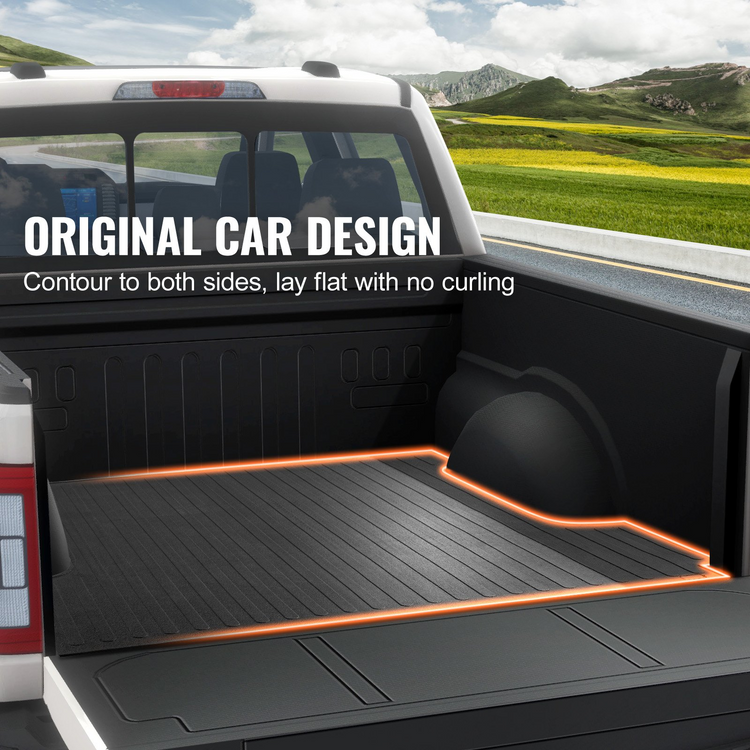 a truck bed with the back of it