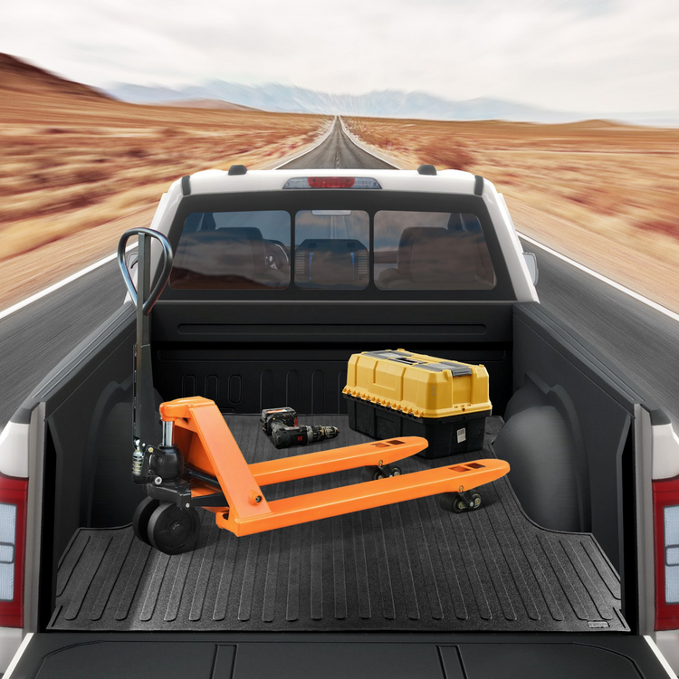 a truck with a tool in the back of it