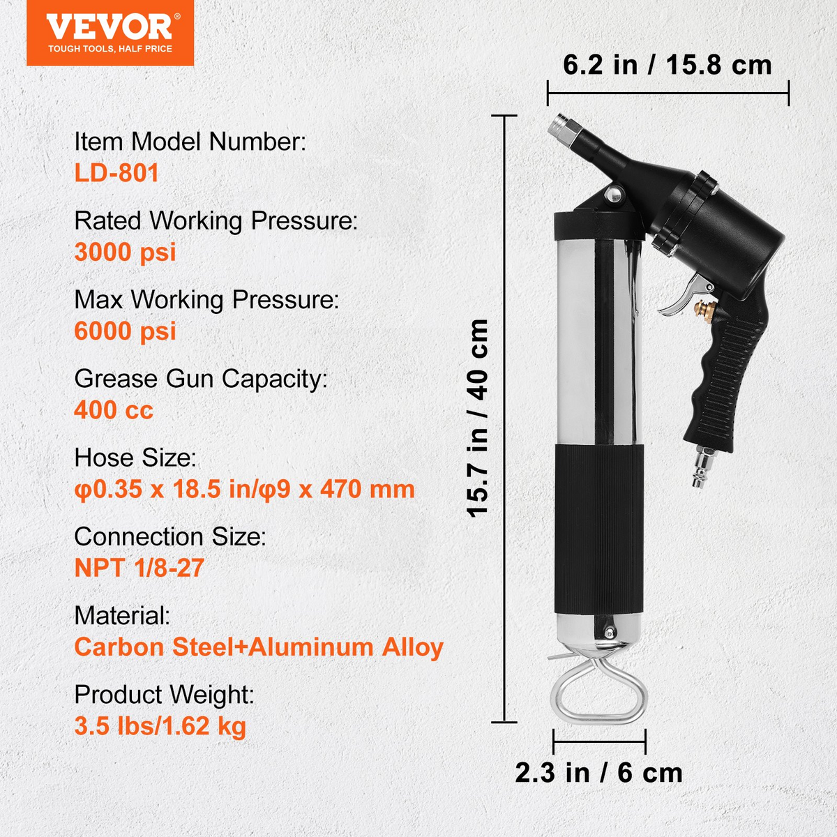 a size of a gun
