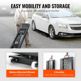 VEVOR Car Lift, 25.6" Max. Height, 5,000 LBS Capacity Portable Car Lift, with Extended-Length Plates, Heavy-duty Carbon Steel Truck Lift with 120V Power Unit, Auto Car Jack Lifts for Home Garage Shop