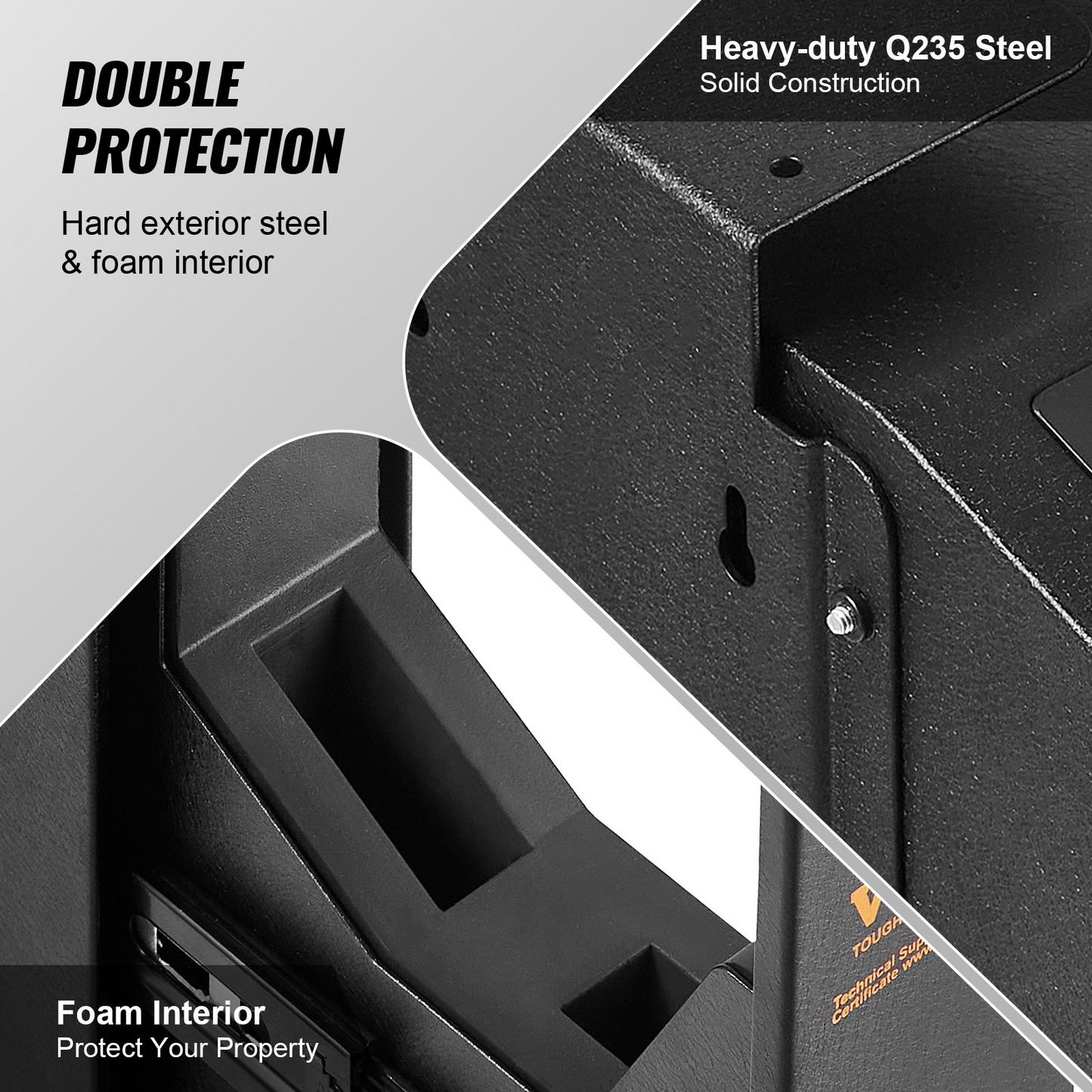VEVOR Mounted Gun Safe for Pistols | Biometric | Quick Access | Home, Bedside, Nightstand, Wall