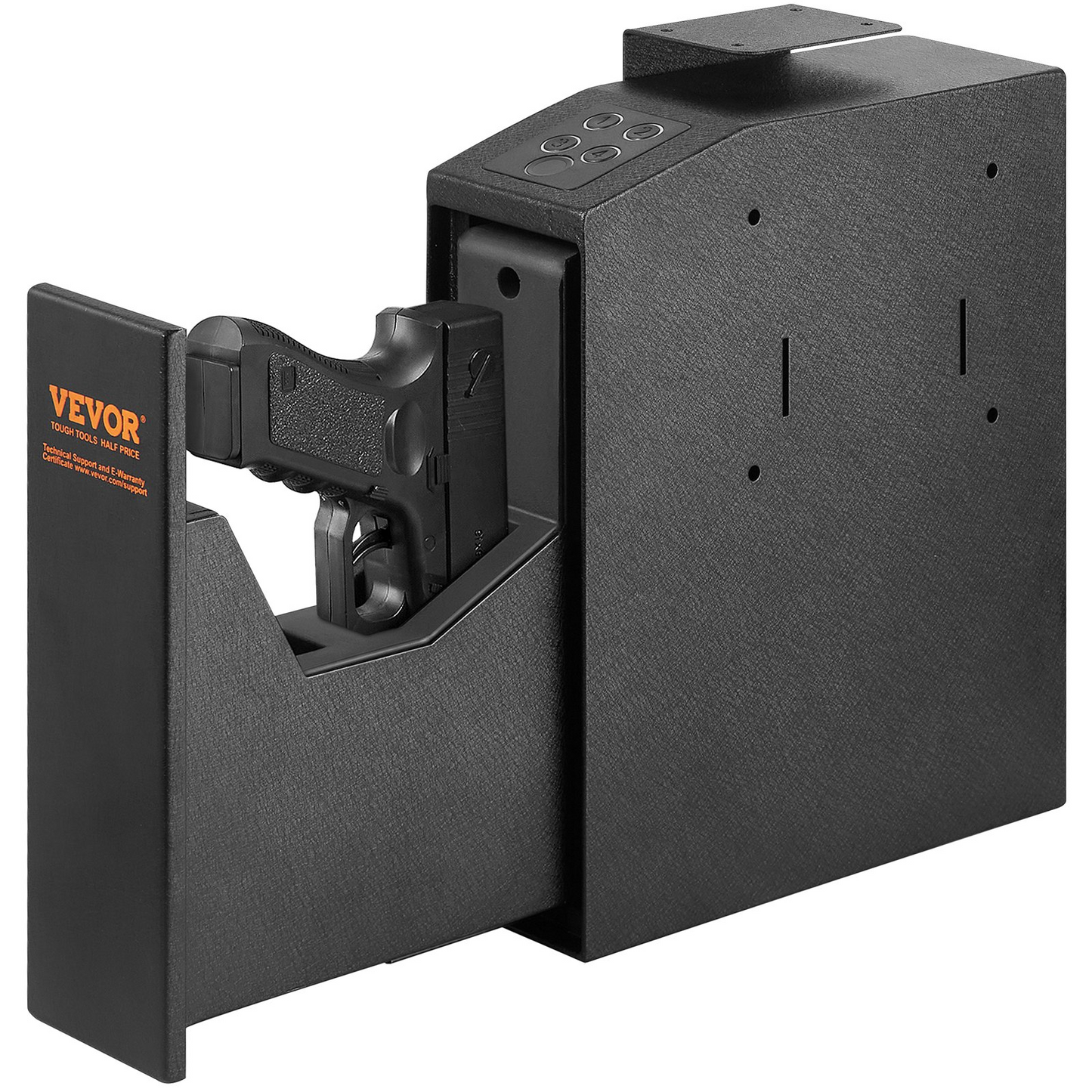 VEVOR Mounted Gun Safe for Pistols | Biometric | Quick Access | Home, Bedside, Nightstand, Wall
