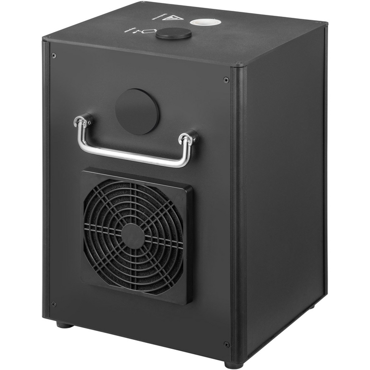 a black box with a fan