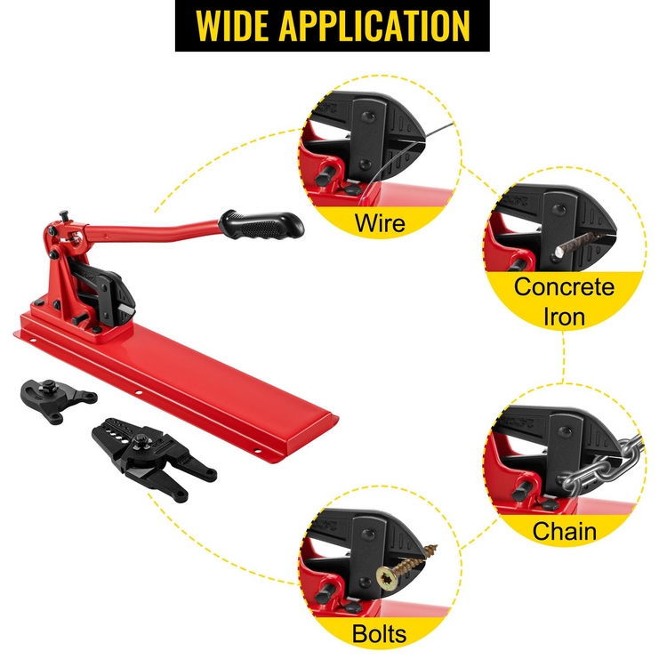 a red machine with black handles