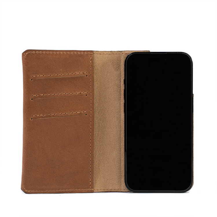 a phone in a wallet