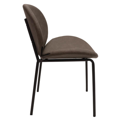 Dining Side Chair with Upholstered Faux Leather Seat