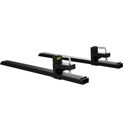 VEVOR Pallet Forks 2000 Lbs Clamp On Tractor Bucket Forks 46.9" Total Length, Heavy Duty Front Loader Forks, Fork Attachment for Skid Steer, Loader Bucket