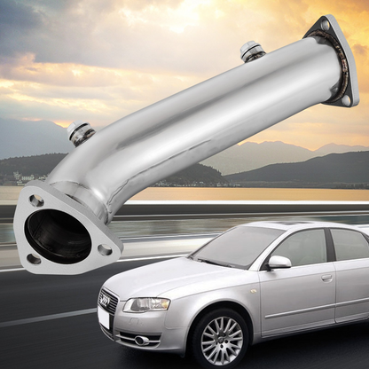 High Flow Downpipe Exhaust Converter Pipe Fits 97-05 Audi A4 B5 B6/Passat 1.8T