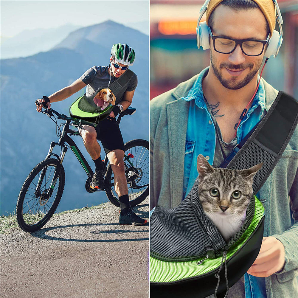 a man and a dog on a bicycle