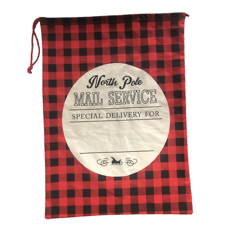 Christmas Gift Bag Black And White Lattice Christmas