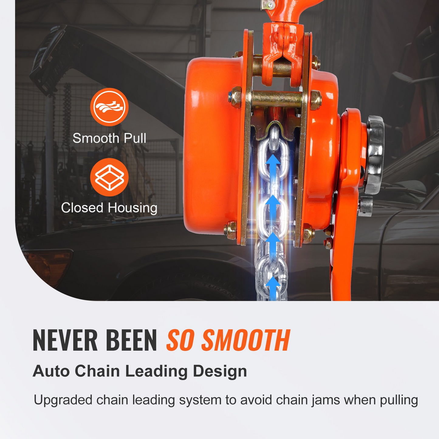 VEVOR Manual Lever Chain Hoist, 3 Ton 6600 lbs Capacity 10 FT Come Along, G80 Galvanized Carbon Steel with Weston Double-Pawl Brake, Auto Chain Leading & 360° Rotation Hook, for Garage Factory Dock