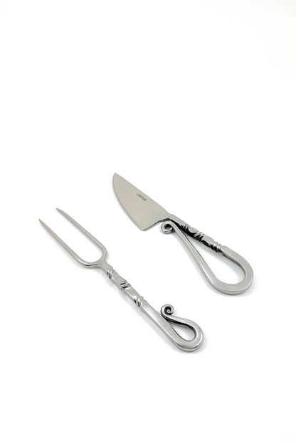 Designer Stainless Steel Carving Knife & Fork Set of 2