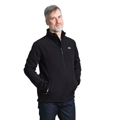 a man in a black jacket