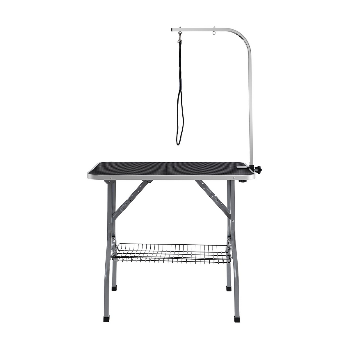 a table with a leash attached to it