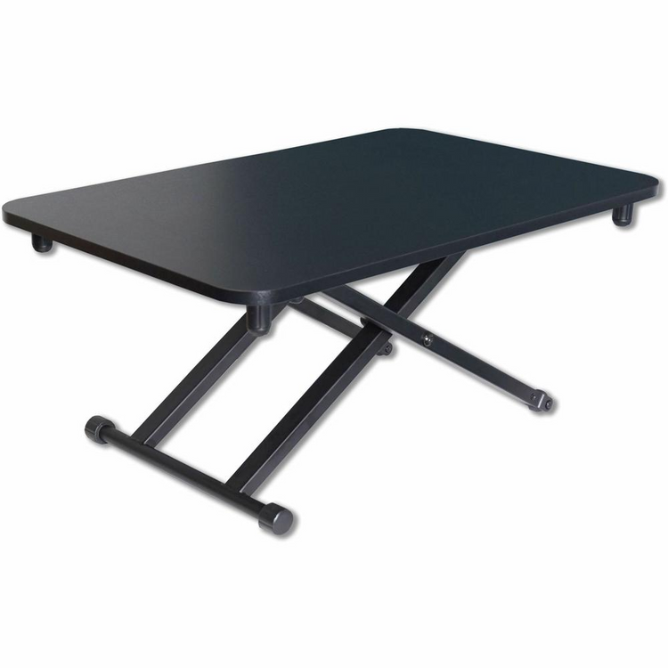 a black rectangular table with legs