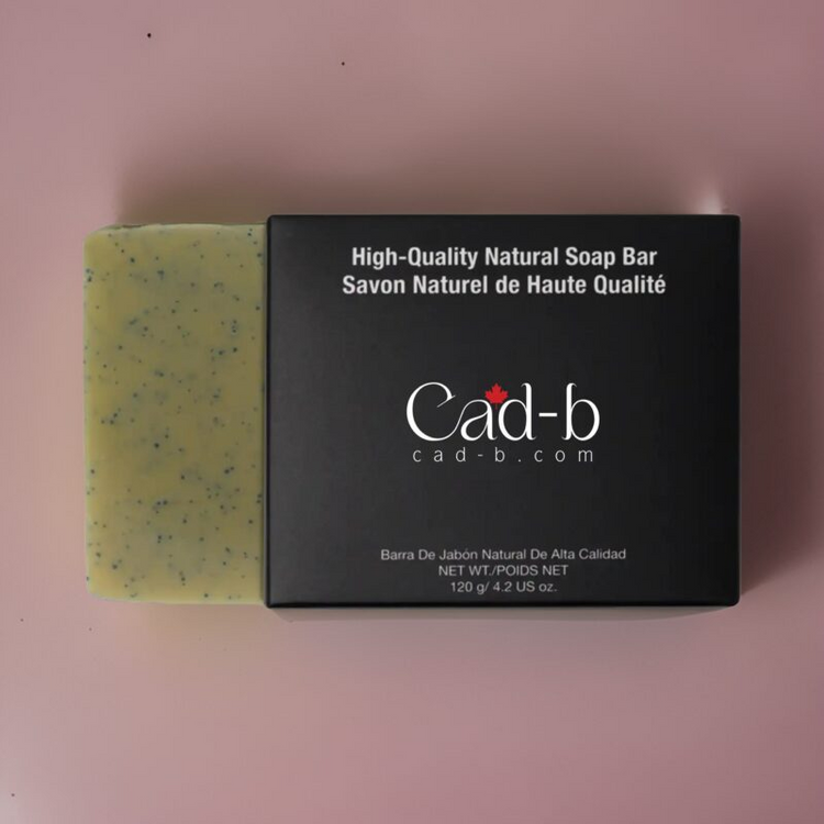 a bar of soap on a pink surface