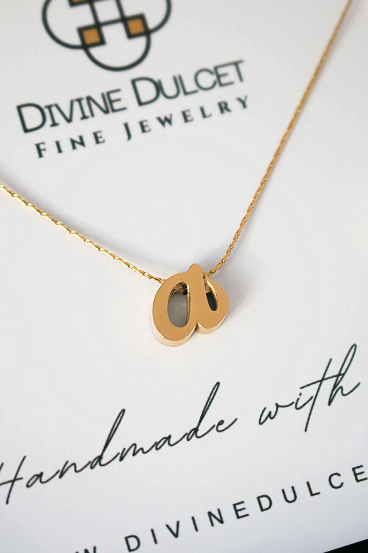 24K Minimalist Custom Initial Letter Necklace