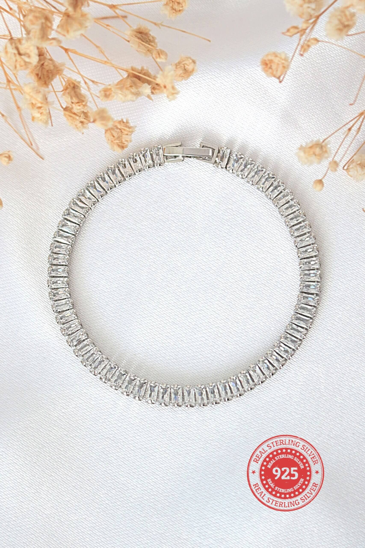 925 Silver CZ Tennis Bracelet