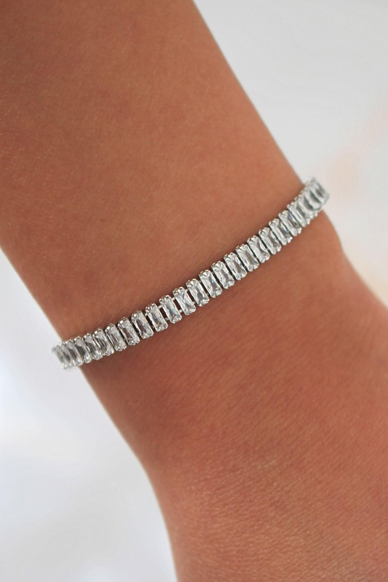 925 Silver CZ Tennis Bracelet